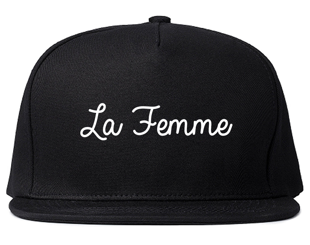 La Femme French Snapback Hat Black