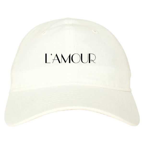 Lamour Love Dad Hat White