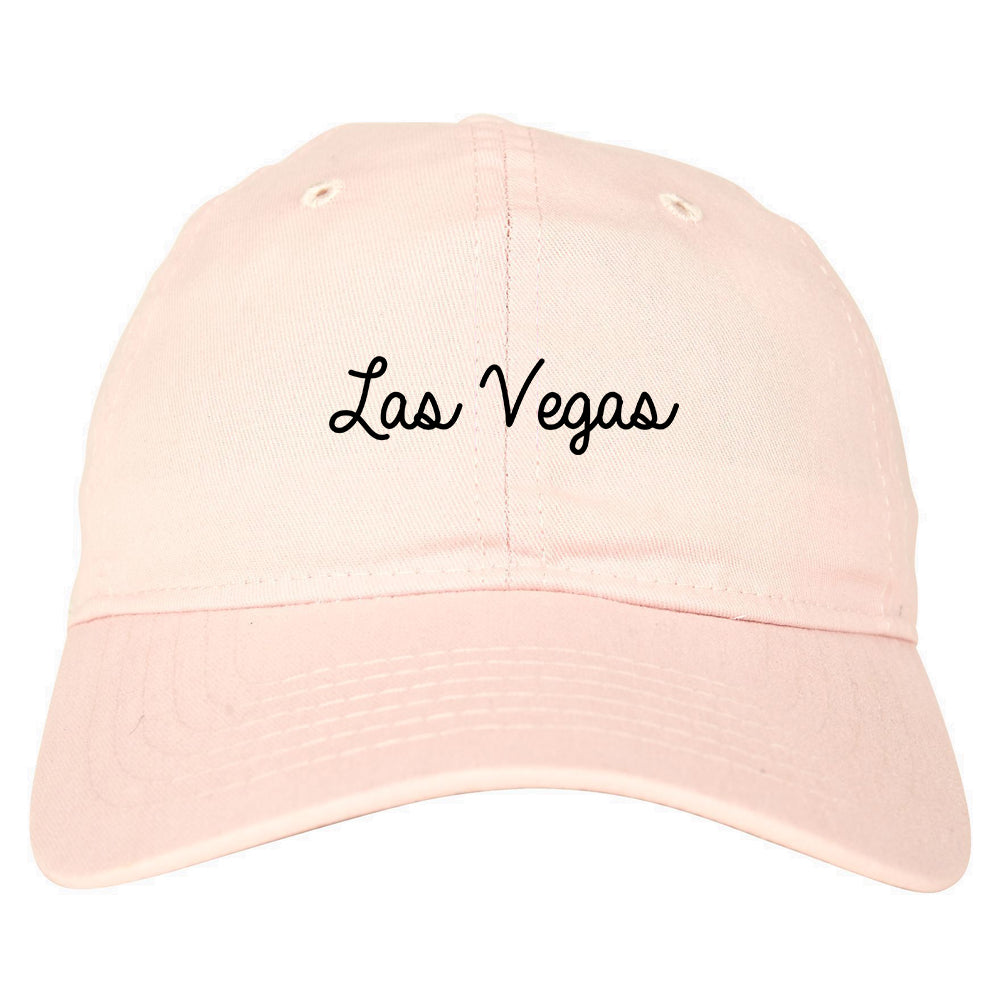 Las Vegas Script Chest pink dad hat