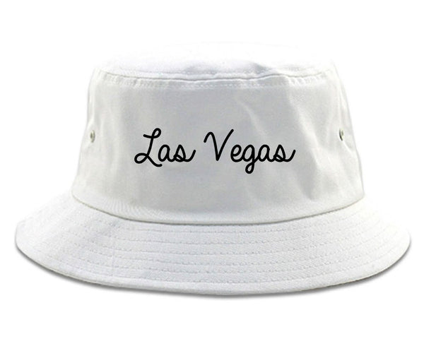Las Vegas Script Chest white Bucket Hat