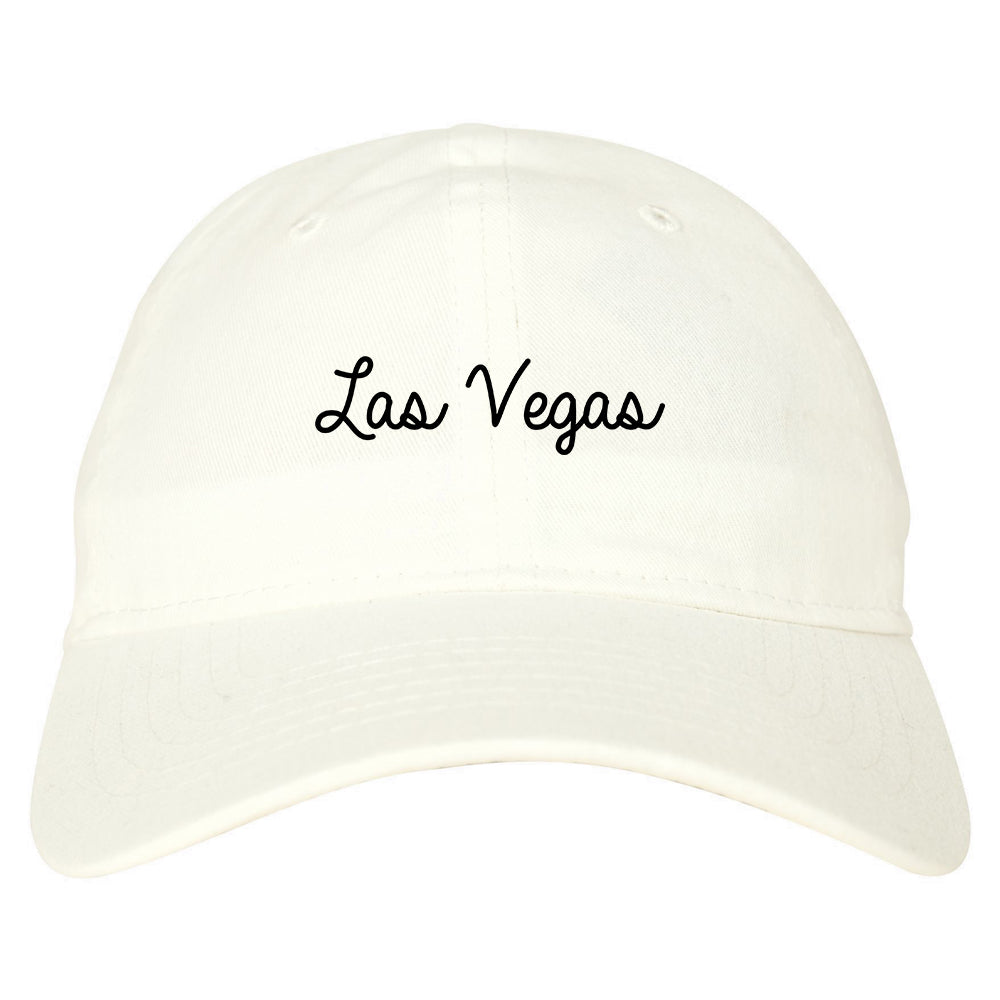 Las Vegas Script Chest white dad hat