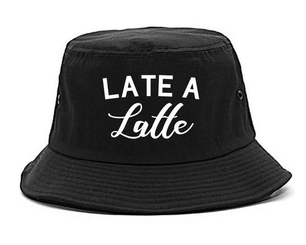 Late A Latte Coffee Black Bucket Hat