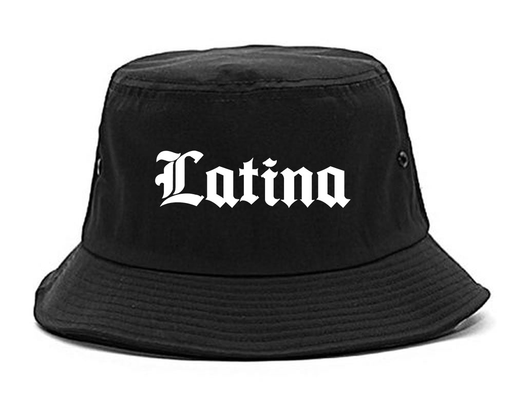 Latina Old English Spanish black Bucket Hat