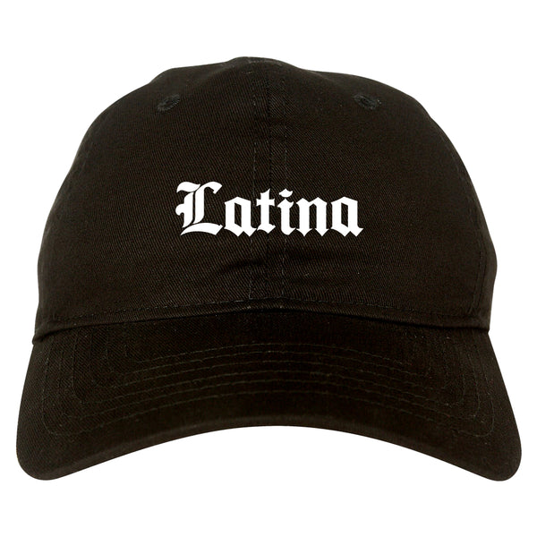 Latina Old English Spanish black dad hat