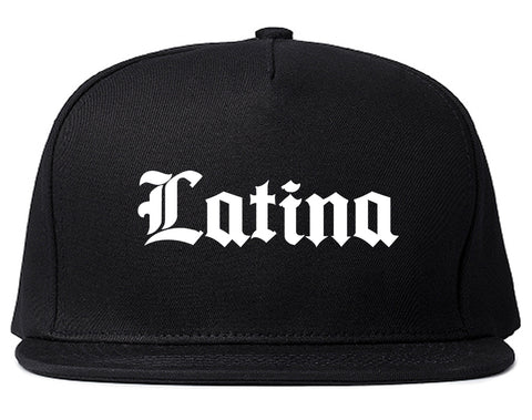 Latina Old English Spanish Black Snapback Hat