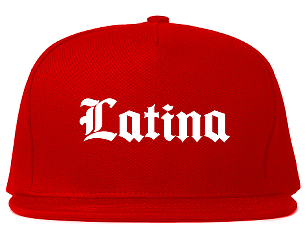Latina Old English Spanish Red Snapback Hat