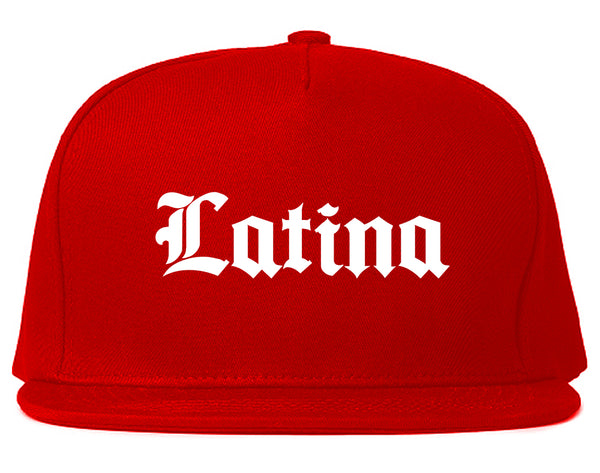 Latina Old English Spanish Red Snapback Hat