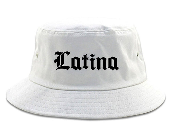 Latina Old English Spanish white Bucket Hat