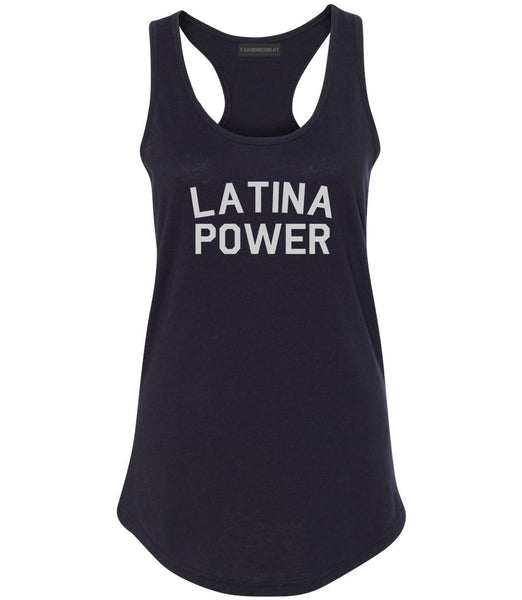 Latina Power Womens Racerback Tank Top Black