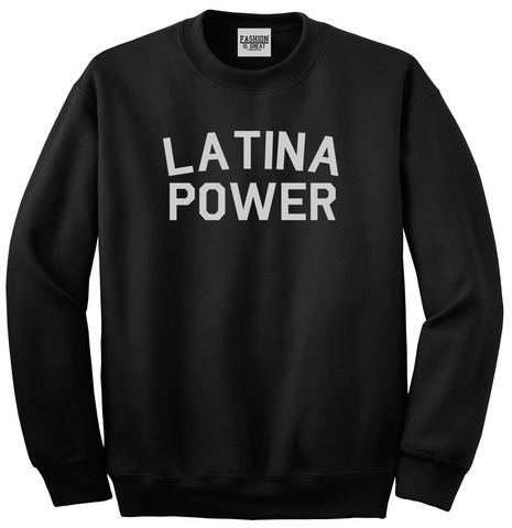 Latina Power Unisex Crewneck Sweatshirt Black