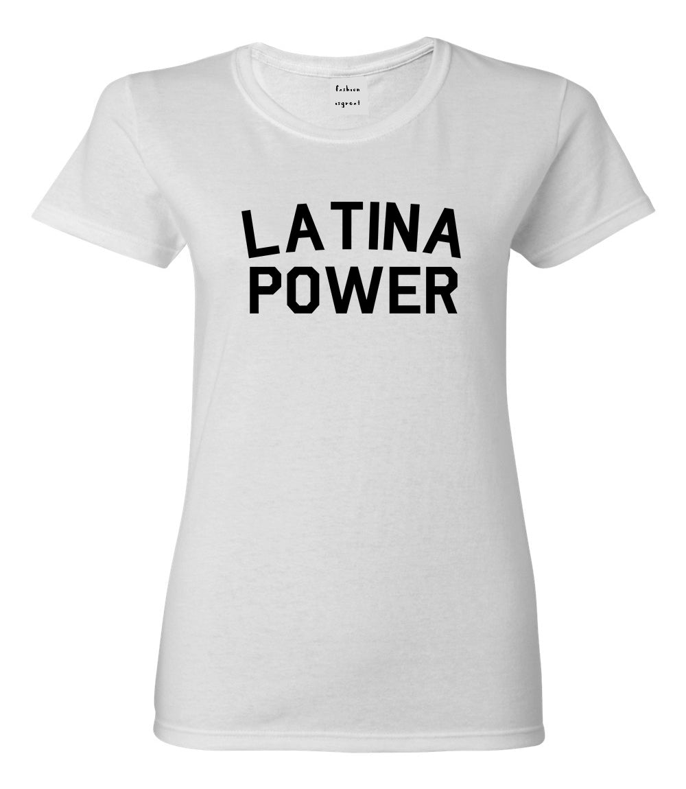Latina Power Womens Graphic T-Shirt White