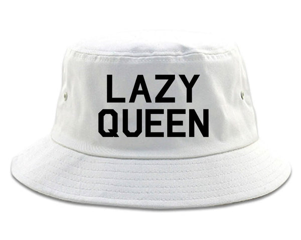 Lazy Queen White Bucket Hat