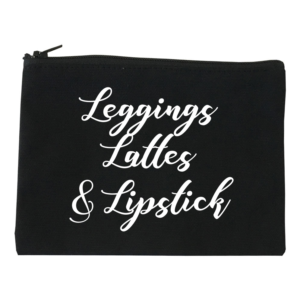 Leggings Lattes And Lipstick Makeup Black Makeup Bag