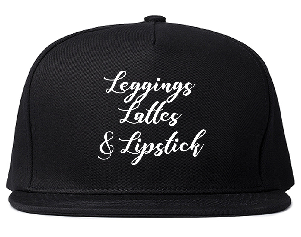 Leggings Lattes And Lipstick Makeup Black Snapback Hat
