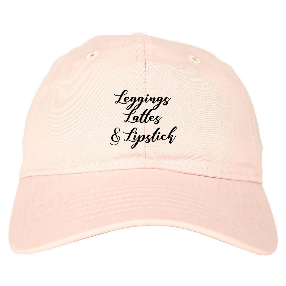 Leggings Lattes And Lipstick Makeup Pink Dad Hat