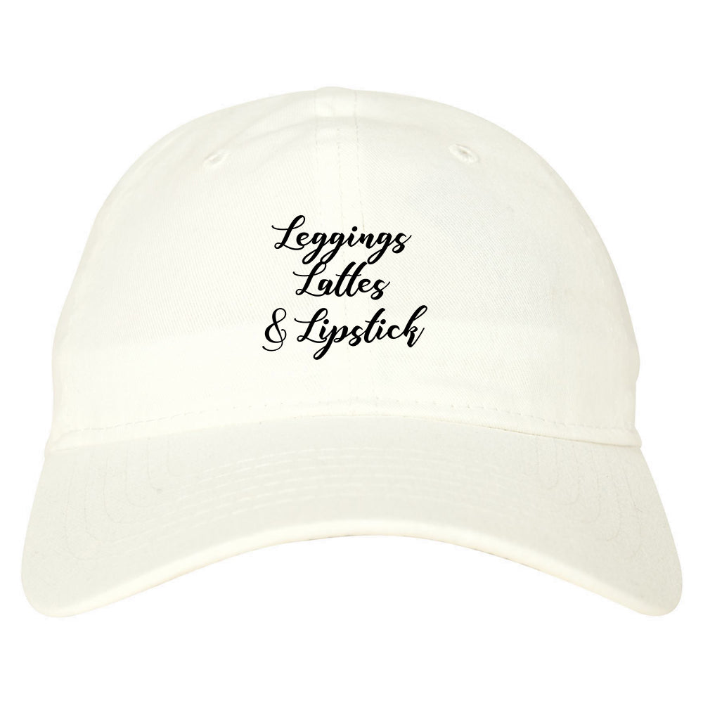 Leggings Lattes And Lipstick Makeup White Dad Hat