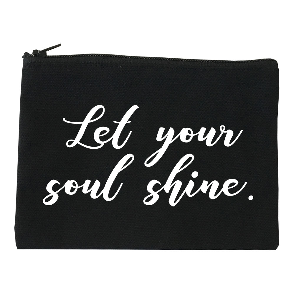 Let Your Soul Shine Hippie Black Makeup Bag