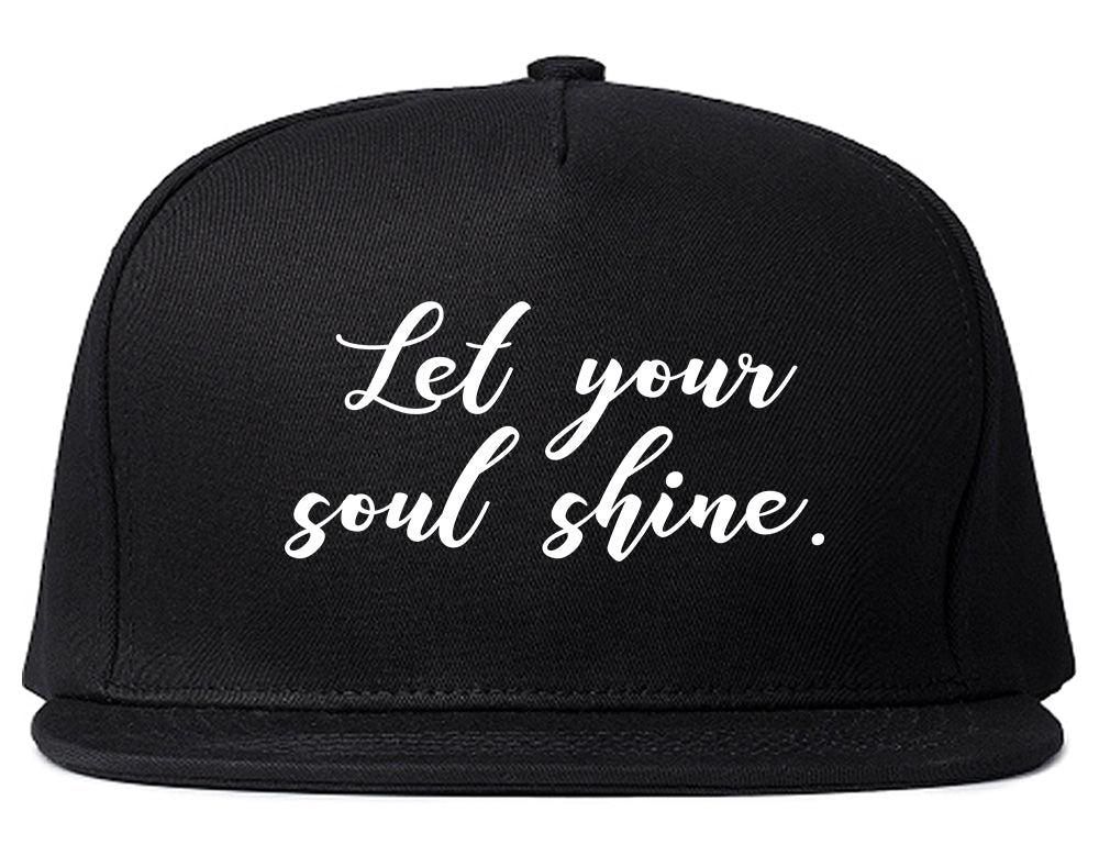 Let Your Soul Shine Hippie Black Snapback Hat