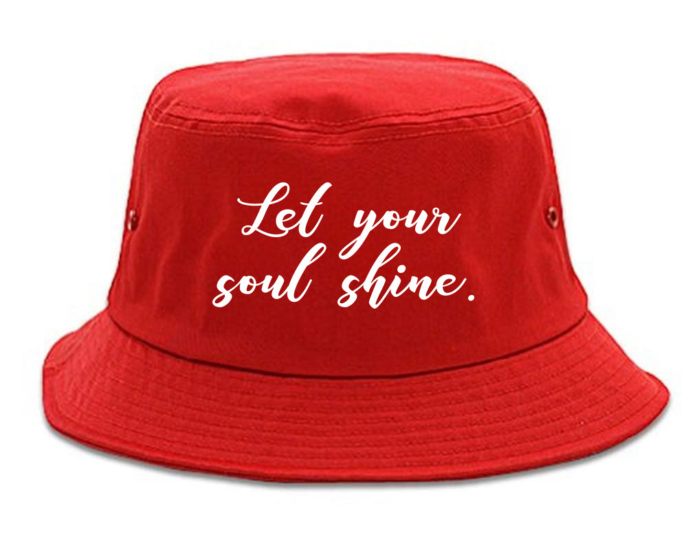 Let Your Soul Shine Hippie Red Bucket Hat