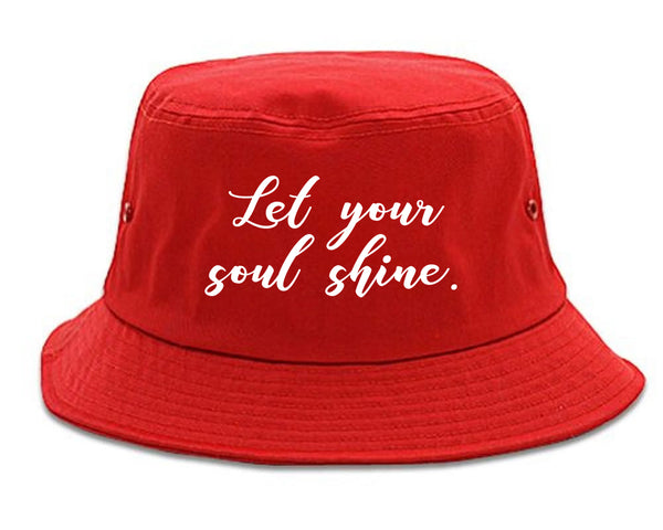 Let Your Soul Shine Hippie Red Bucket Hat