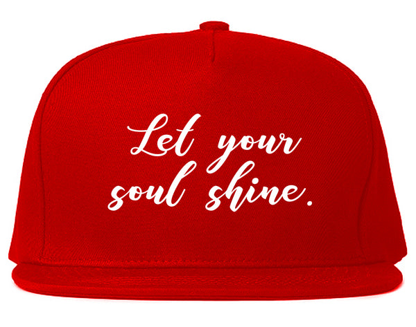 Let Your Soul Shine Hippie Red Snapback Hat