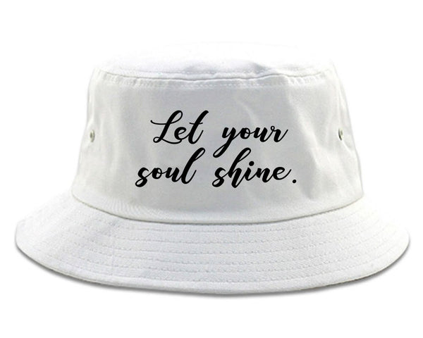 Let Your Soul Shine Hippie White Bucket Hat