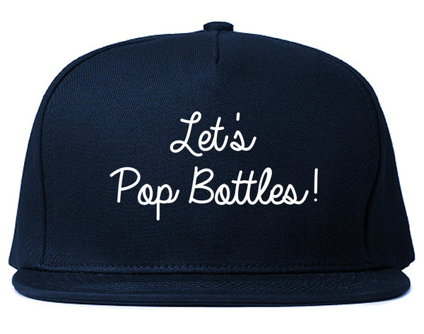 Lets Pop Bottles Wedding Blue Snapback Hat