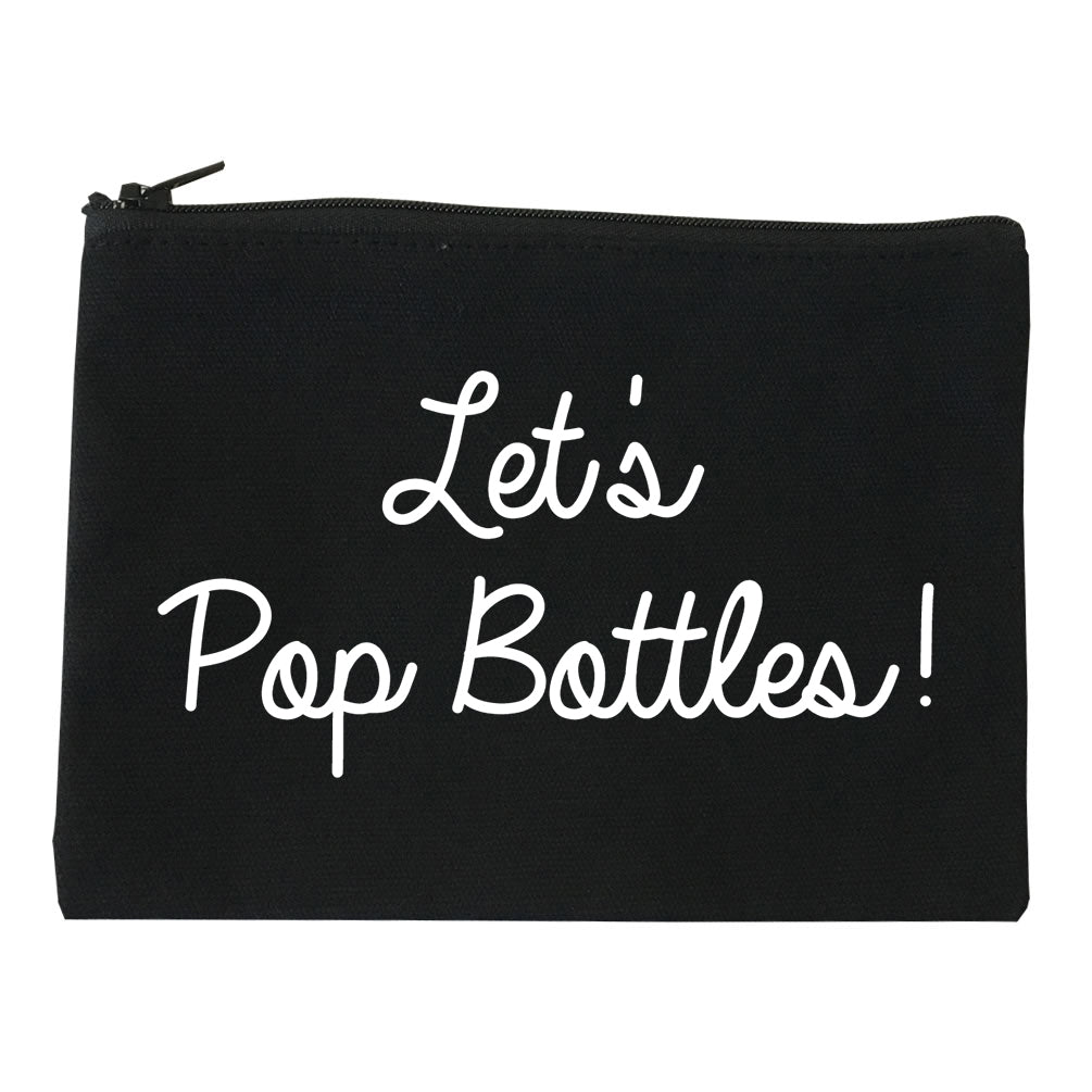 Lets Pop Bottles Wedding black Makeup Bag