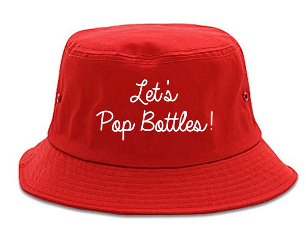 Lets Pop Bottles Wedding red Bucket Hat