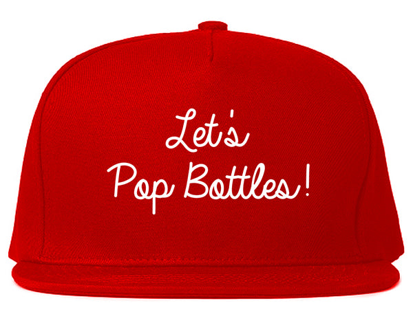Lets Pop Bottles Wedding Red Snapback Hat