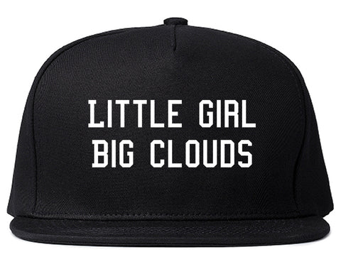 Little Girl Big Clouds Snapback Hat Black