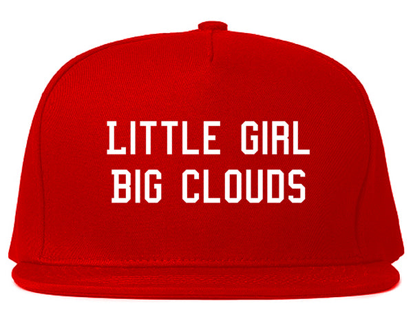 Little Girl Big Clouds Snapback Hat Red