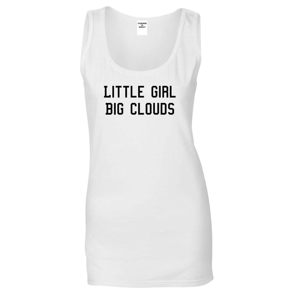 Little Girl Big Clouds Womens Tank Top Shirt White