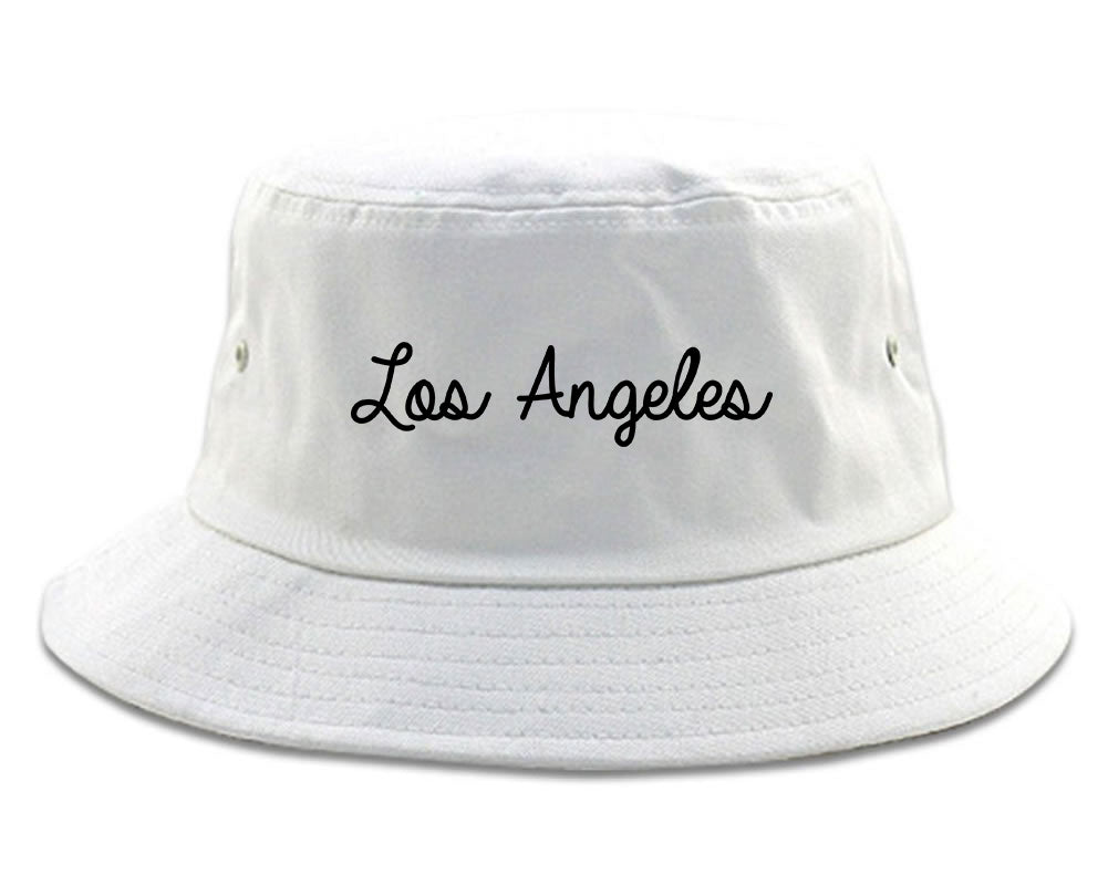 Los Angeles LA Script Chest white Bucket Hat