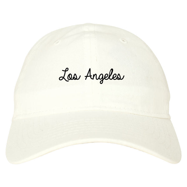 Los Angeles LA Script Chest white dad hat