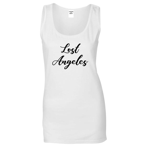 Lost Angeles Los Cali White Womens Tank Top