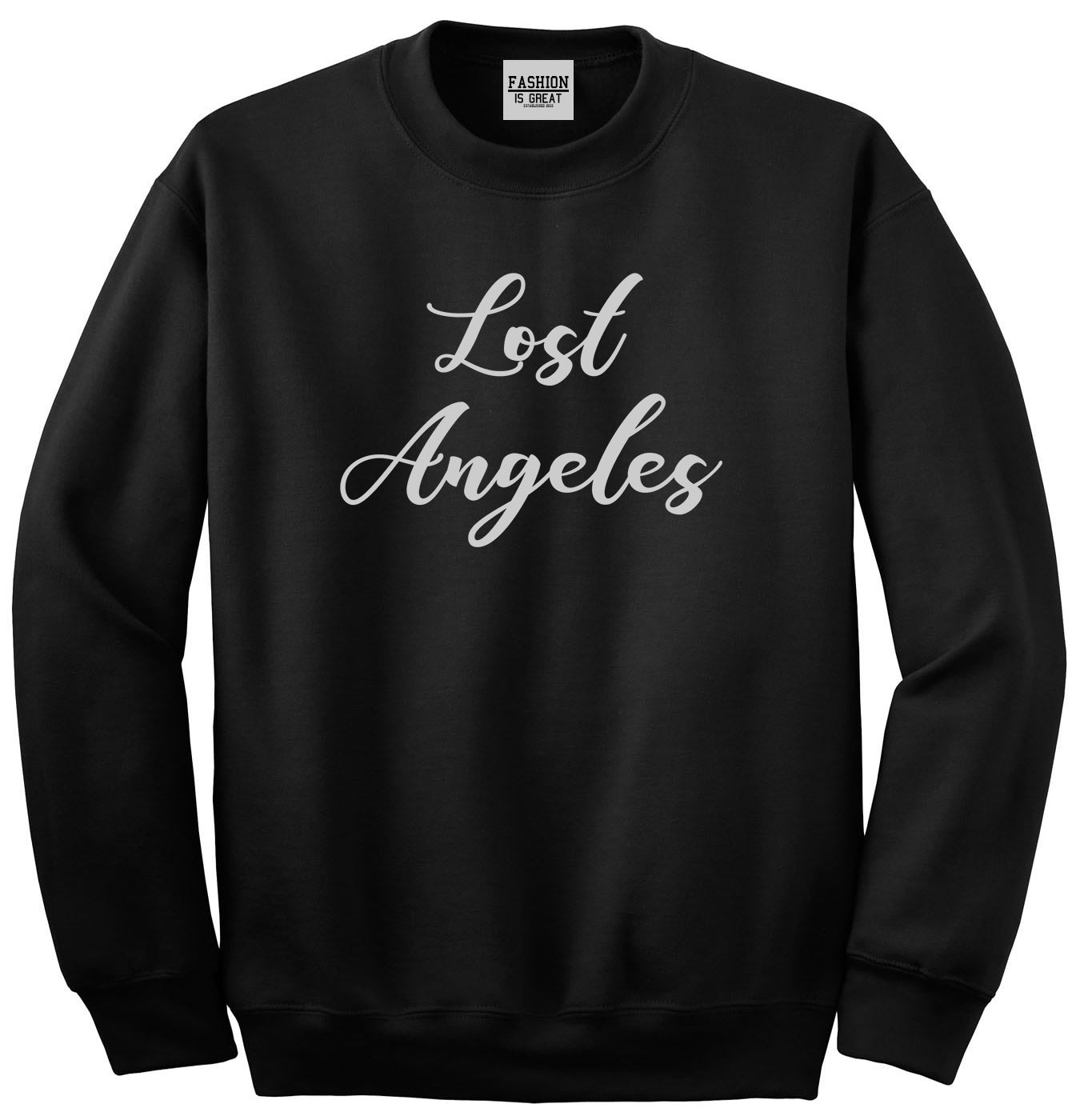 Lost Angeles Los Cali Black Womens Crewneck Sweatshirt