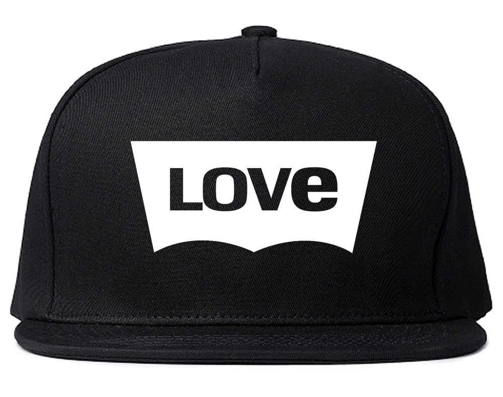 Love Jeans Logo Snapback Hat Black