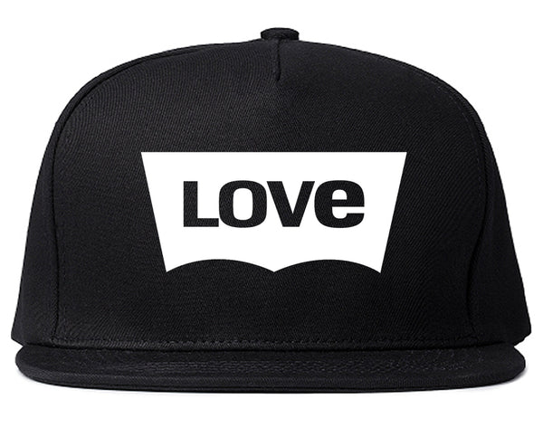 Love Jeans Logo Snapback Hat Black
