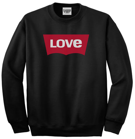 Love Jeans Logo Unisex Crewneck Sweatshirt Black