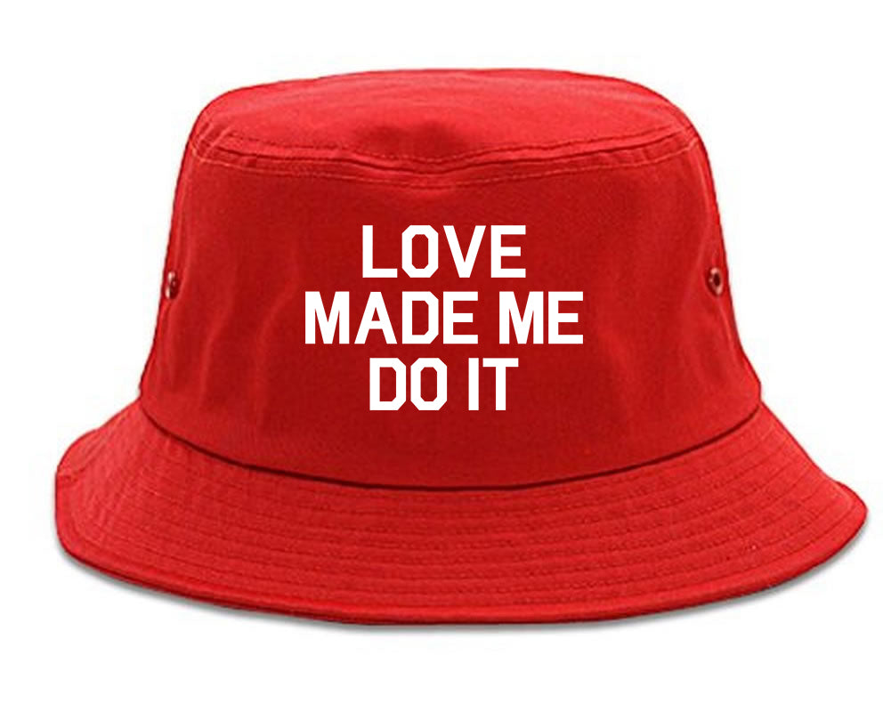 Love Made Me Do It Red Bucket Hat