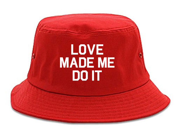 Love Made Me Do It Red Bucket Hat