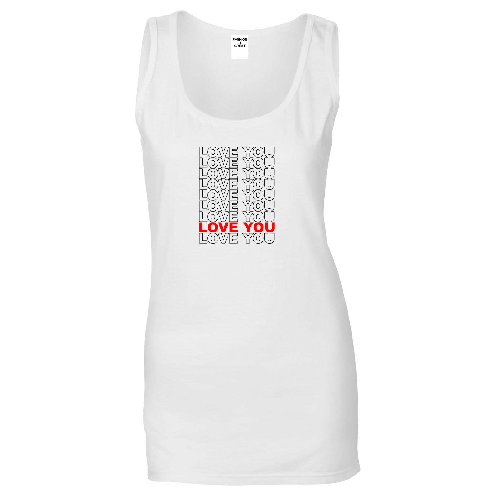 Love You Thank You White Womens Tank Top