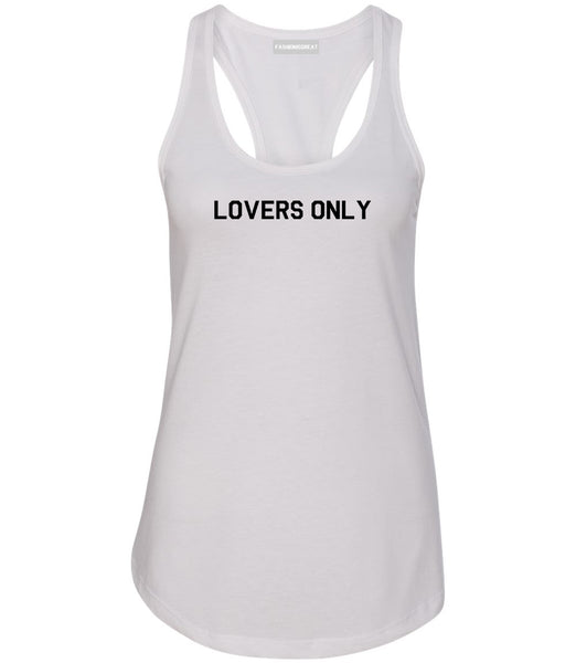 Lovers Only White Womens Racerback Tank Top