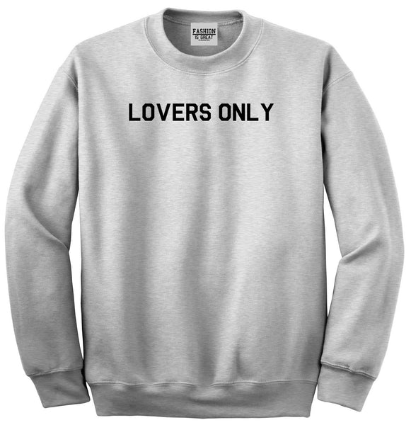 Lovers Only Grey Womens Crewneck Sweatshirt