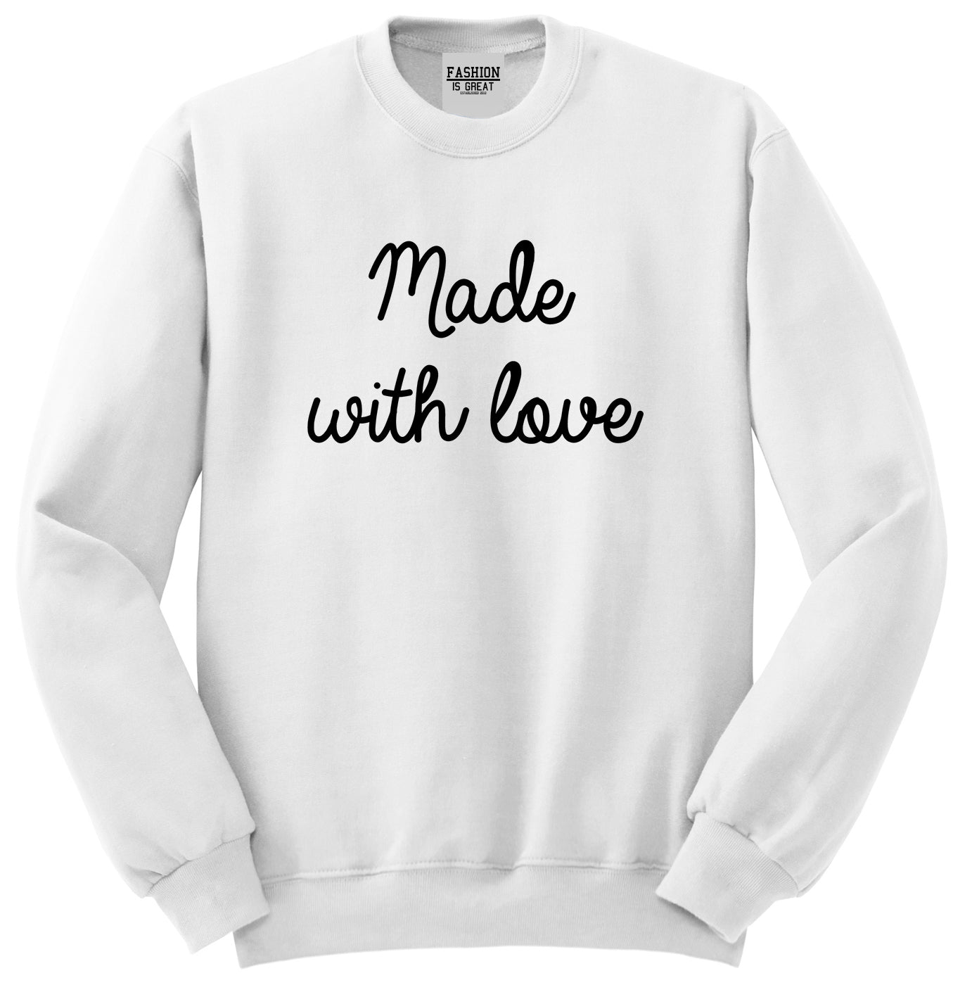 Made With Love White Crewneck Sweatshirt