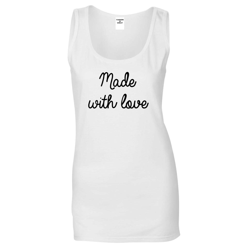 Made With Love White Tank Top