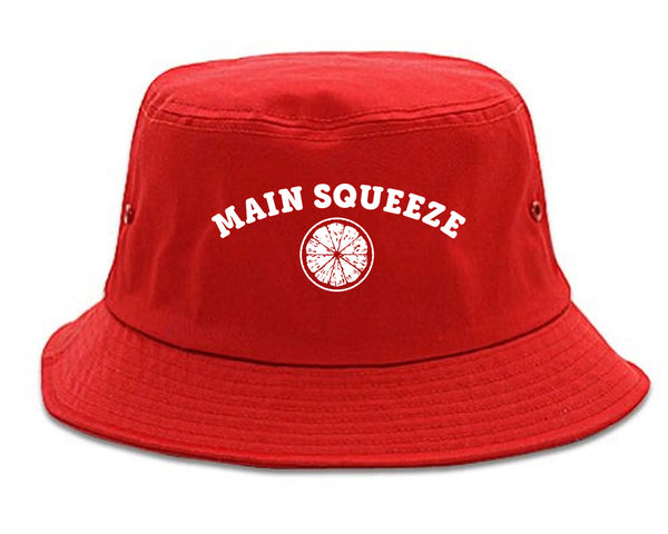 Main Squeeze Lemon Funny Bucket Hat Red