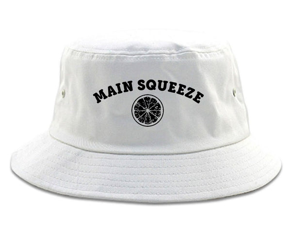 Main Squeeze Lemon Funny Bucket Hat White