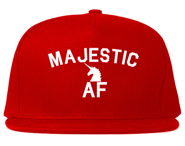 Majestic AF Unicorn Magical Snapback Hat Red